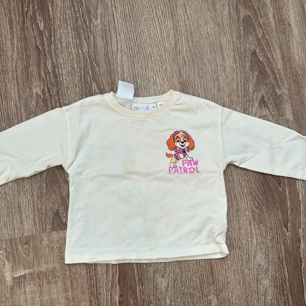 Paw Patrol Cream Skye Long Sleeve Shirt Toddler Girls 2T